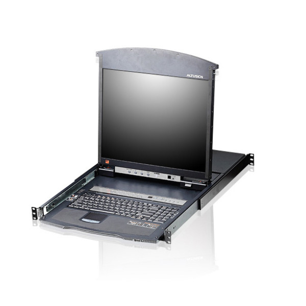 Switch KVM LCD a due binari Multi-Interface Cat5 a 8 porte 17'', KL1508AM-AXA-XG