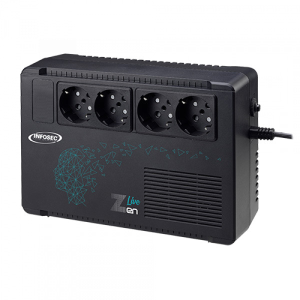 [ICUZENL65] Gruppo di continuità UPS 650VA con 4 prese Line Interactive