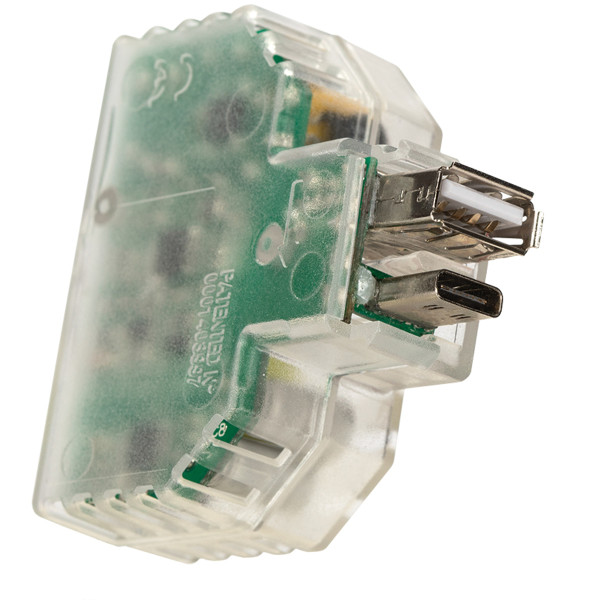 [IPW-USB-242C] Alimentatore da incasso con attacco keystone 2 USB A e C