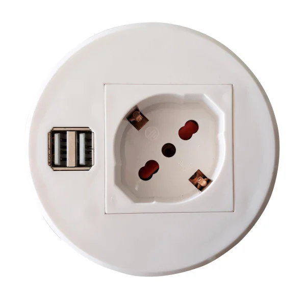 [IUPS-PCP-81U2U] Presa da Scrivania ad Incasso con 2 Prese USB