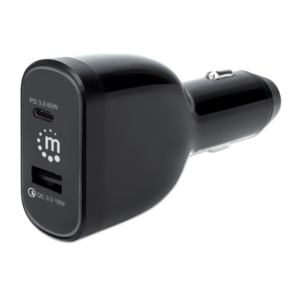 [IUSB2-CAR-AC78] Caricabatteria da Auto con Alimentazione a 2 porte - 78 W