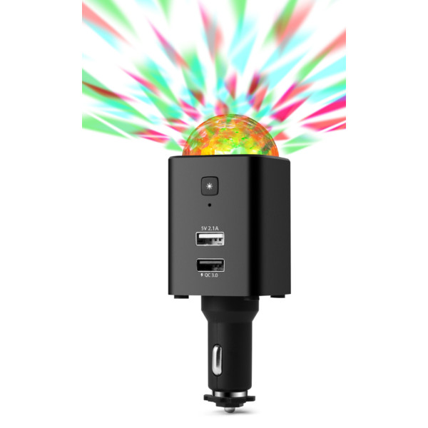 [ICTX-TX159] Caricatore da Auto USB-C™ con Luce Disco TX-159