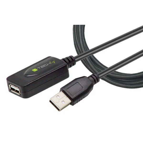 Cavo Prolunga Attivo Extender USB Hi Speed Estensore di Segnale 5m Nero