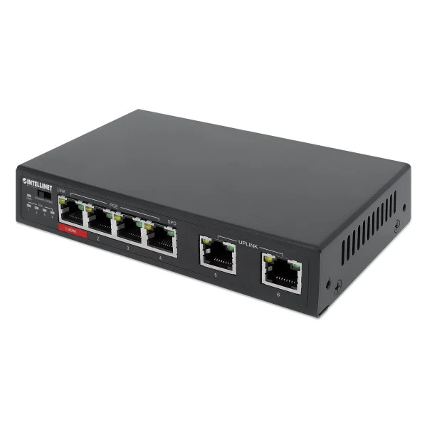 [I-SWHUB_60W6POE] Fast Ethernet Switch a 6 porte con 4 porte PoE (1 x High-Power PoE)