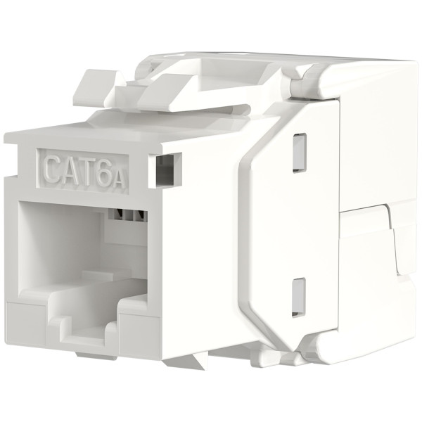 Frutto Keystone Cat.6A UTP Bianco con tappo antipolvere