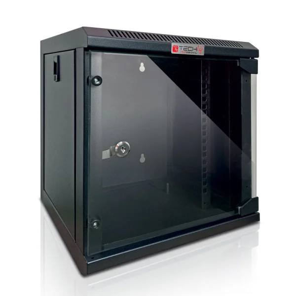 [I-CASE_EM-1006BKEC] Armadio Rack 10'' a Muro 6 Unit&agrave; Pannelli Asportabili Nero