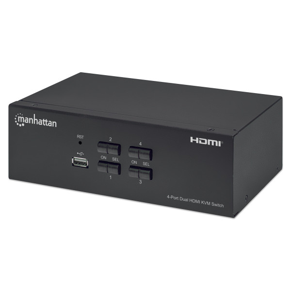 [IDATA_KVM-HDMI4UMH] Switch KVM HDMI 4 porte Doppio monitor