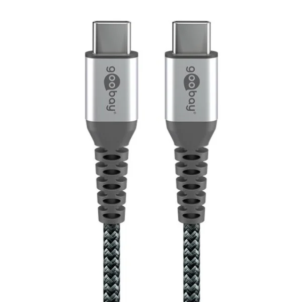 [ICOC_MU3C-005-TS] Cavo Tessile USB-C™ Maschio/USB-C™ Maschio 0,5 m Grigio