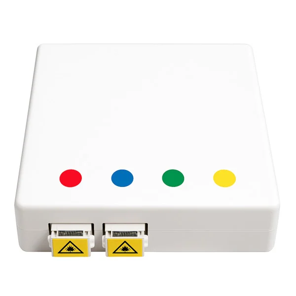 [I-CASE_FTTH6] Scatola FTTH Indoor IP20 4 x SC o LC Duplex 80x80 con Passacavo Versione a Crimpare