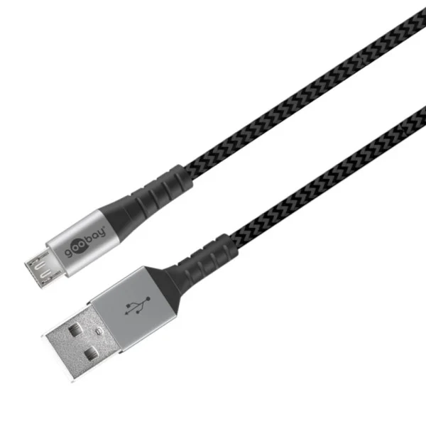 [ICOC_MUSB-010-TS] Cavo Micro USB Guaina Intrecciata USB2.0 A M/MicroB M 1m Nero/Silver
