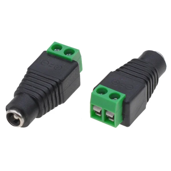 Adattatore Alimentazione Plug DC 2.5x5.5mm Femmina Terminal Block 2 pin