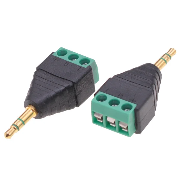 [IADAP_TB3T-AU35M] Adattatore Connettore Audio 3.5 mm Maschio a Terminal Block 3 pin