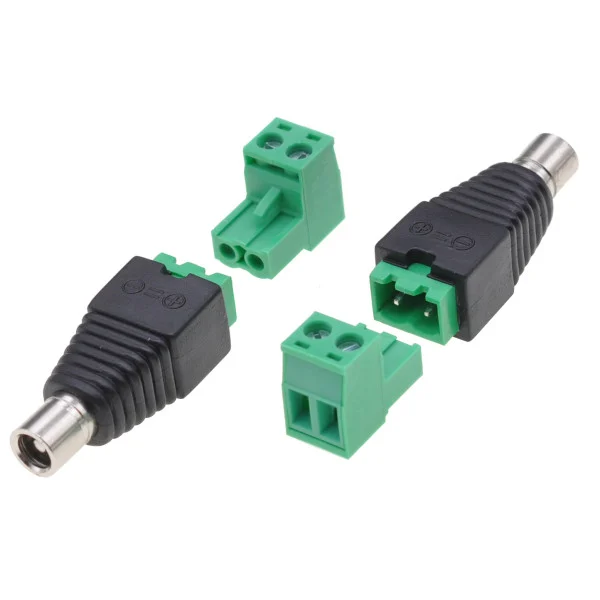 Adattatore Connettore Plug DC 2.5x5.5 mm Femmina Terminal Block 2 pin