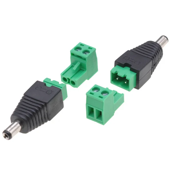 [IADAP_TB22T-DC2555M] Adattatore Plug DC 2.5x5.5 mm Maschio Terminal Block 2 pin
