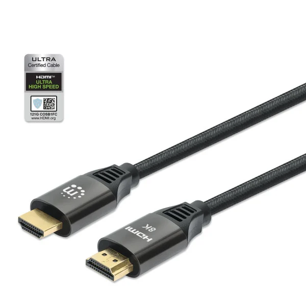Cavo HDMI con Ethernet ad Altissima Velocit&agrave; Certificato 8K@60Hz eARC 1m