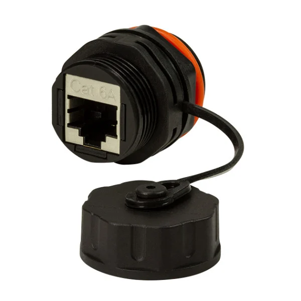 Accoppiatore RJ45 Cat.6A da pannello IP68