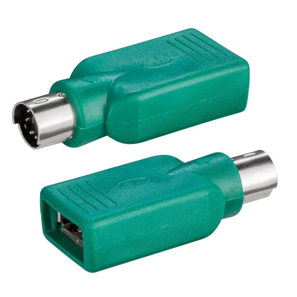[IADAP_USB-919G] Adattatore Convertitore PS2 Maschio USB A Femmina per Tastiera e Mouse