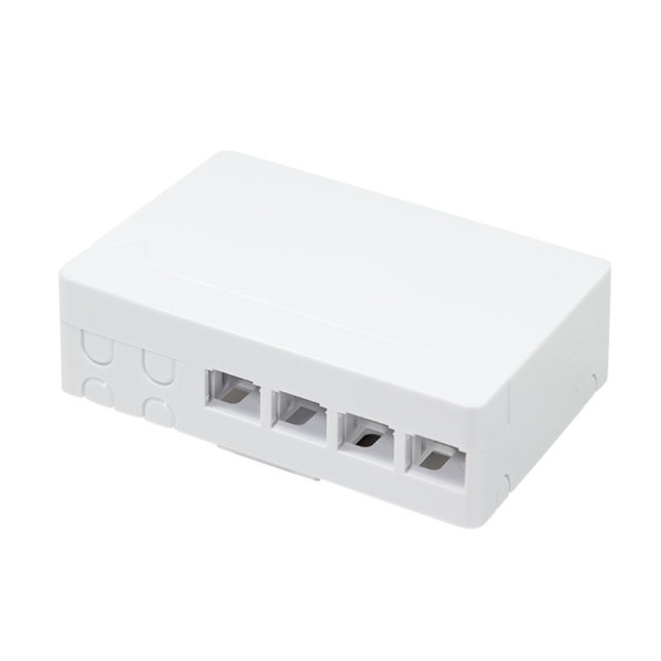 [I-CASE_FTTH4T] Scatola di Terminazione Ottica di Appartamento (STOA) FTTH per 4 Fibre 4 Adattatori IP20 da Muro o Guida DIN