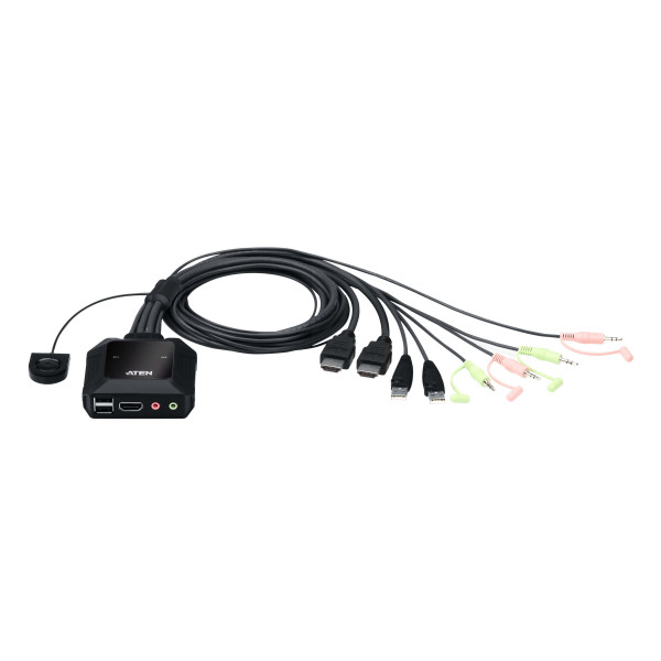 Switch KVM USB 4K HDMI a 2 porte con Selettore Porta Remota, CS22H
