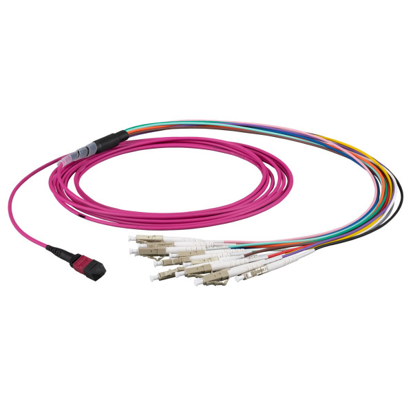Cavo Patch a 12 Fibre Multiconnessione MTP-F/LC OM4 2m