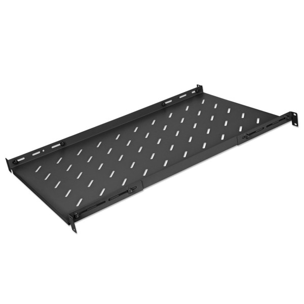 [I-CASE_SLIDE-750BI] Mensola 19'' fissa con Profondit&agrave; Regolabile da 750 a 950 mm 1U Nero