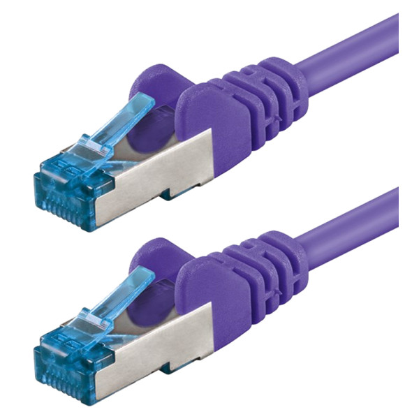 Cavo di Rete Patch in Rame Cat. 6A S/FTP LSZH 2 m Viola