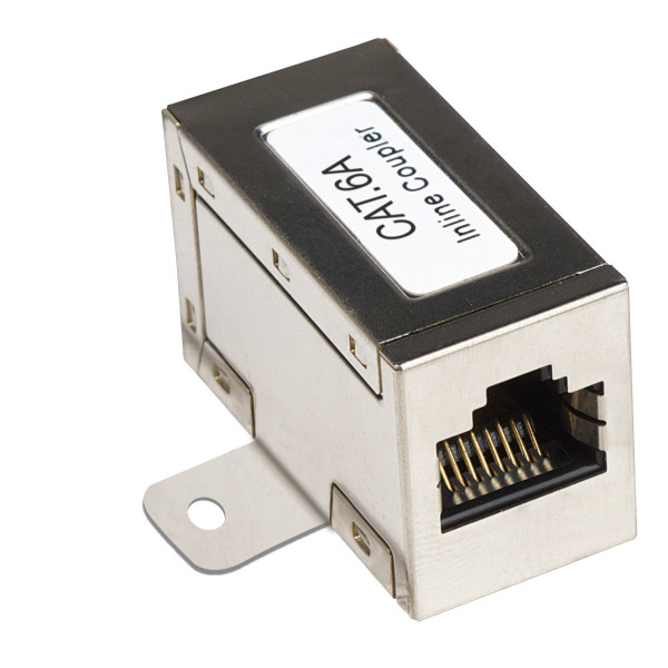 [IWP-MD_F_F-C6A-W] Adattatore Modulare RJ45 STP Cat.6A con Flange di Fissaggio