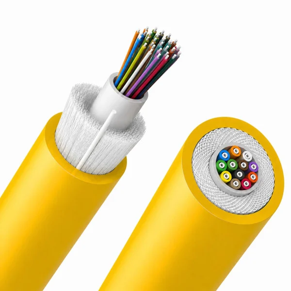 Cavo Loose Dielettrico da Interno 12 fibre 9/125 OS2 B2ca LSZH Giallo