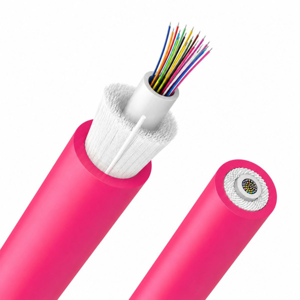 Cavo Loose Dielettrico da Interno 24 fibre 50/125 OM4 B2ca LSZH Fucsia