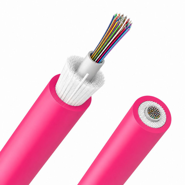Cavo Loose Dielettrico da Interno 48 fibre 50/125 OM4 B2ca LSZH Fucsia