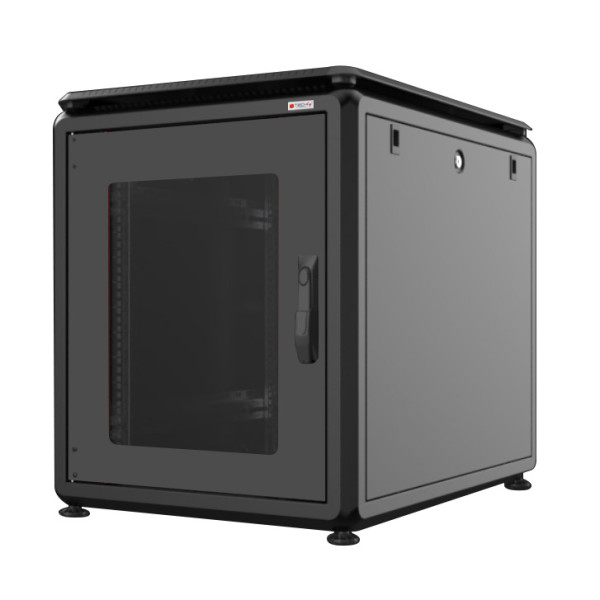 Armadio Rack 19'' 600x800 12 Unit&agrave; Nero da sotto-scrivania serie Evolution
