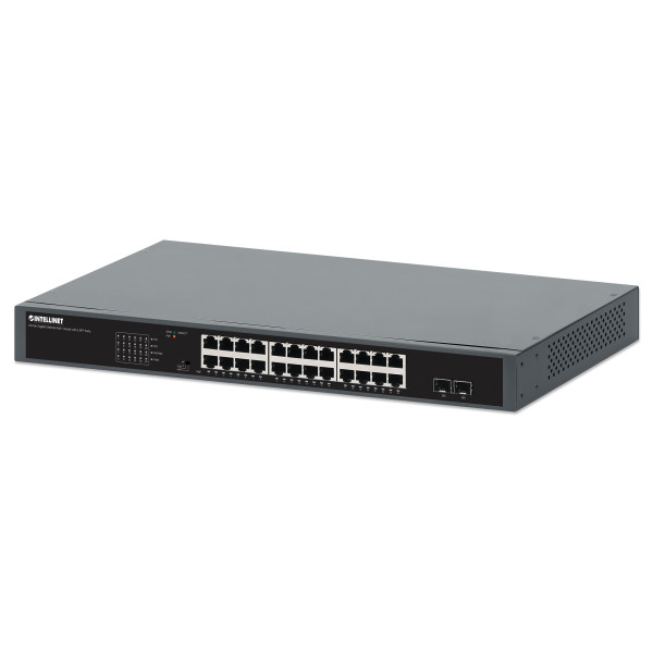 [I-SWHUB_24GP2P] Gigabit Ethernet Switch 24-Porte PoE+ con 2 porte SFP