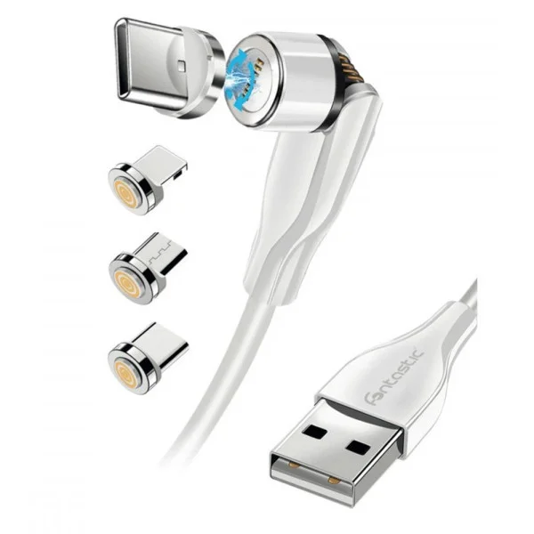 [ICFT-257063] Cavo Magnetico di Ricarica 3 in 1 USB-C™ Micro USB e 8 pin con LED 1.2m