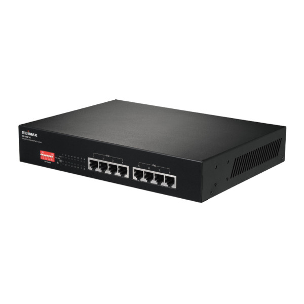 [ICE-ES1008P] Switch Fast Ethernet 8 Porte a Lungo Raggio con 8 porte PoE+ e DIP Switch, ES-1008P V2