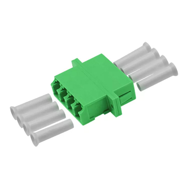 [ILWL-SB-4LC_APCE] Adattatore Quadruplo LC/APC Monomodale Manicotto in Ceramica SC Duplex Verde