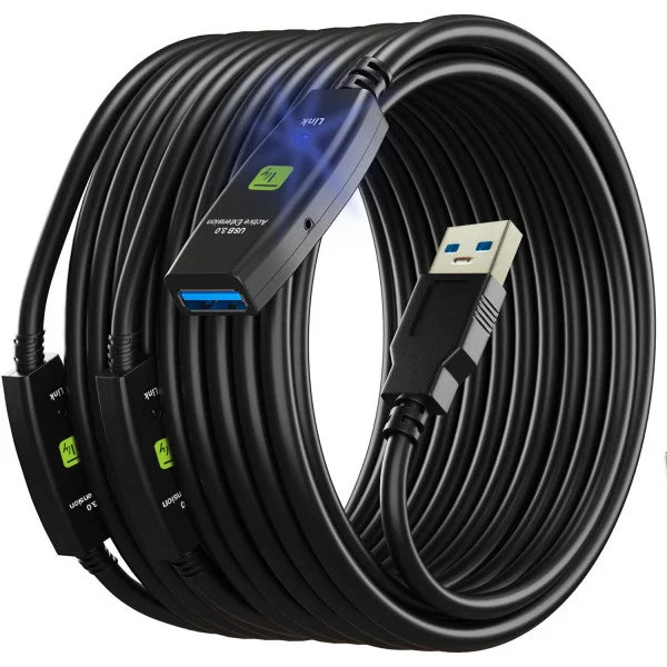 [ICUR30200] Cavo USB 3.2 Attivo Prolunga USB-A con 3 Amplificatori di Segnale 20m