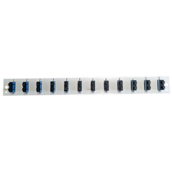 [I-CASE_FOG-12SCDS] Pannello Frontale per Cassetto Ottico 1U 12 SC Duplex/LC OS2 Grigio