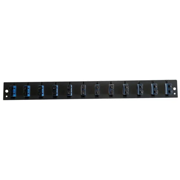 [I-CASE_FOB-12SCDS] Pannello Frontale per Cassetto Ottico 1U 12 SC Duplex/LC OS2 Nero