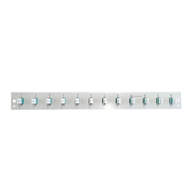 [I-CASE_FOG-12LCD3] Pannello Frontale per Cassetto Ottico 1U 12 LC Duplex OM3 Grigio