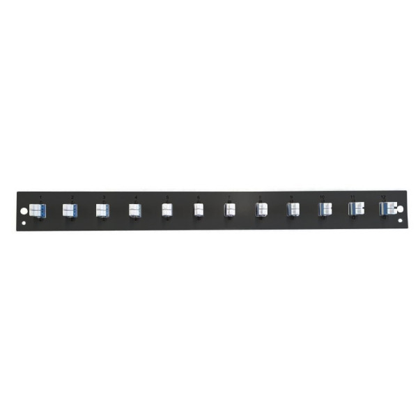 [I-CASE_FOB-12LCDS] Pannello Frontale per Cassetto Ottico 1U 12 LC Duplex OS2 Nero