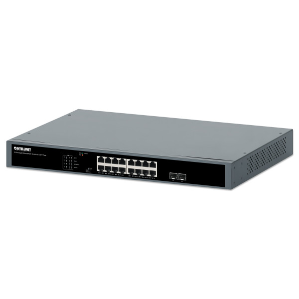 [I-SWHUB_POE-983] Gigabit Ethernet Switch PoE+ 16 porte con 2 porte SFP