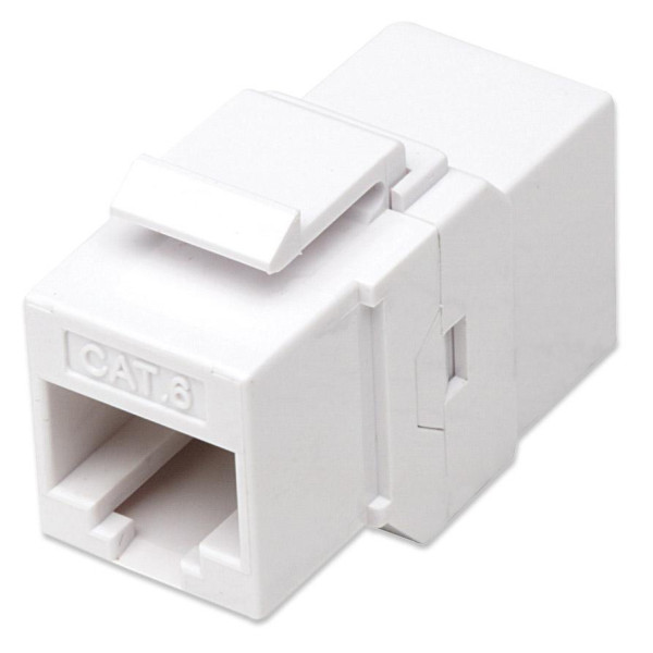[IWP-MD_C6_PBT] Accoppiatore Keystone RJ45 F/F Cat.6 UTP Bianco