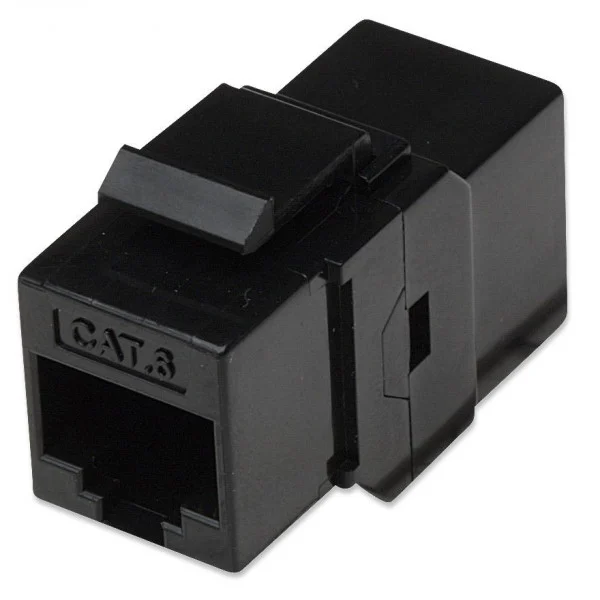 [IWP-MD_C6_PKT] Accoppiatore Keystone RJ45 F/F Cat.6 UTP Nero