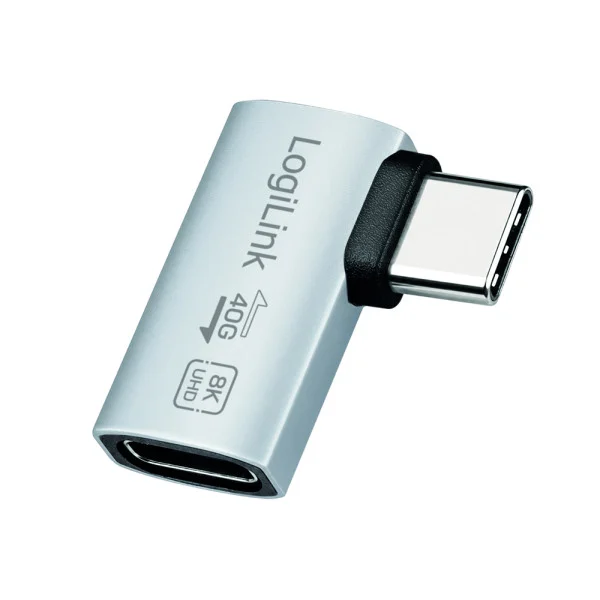 [IADAP_USB4C-40G] Adattatore USB-C™ Maschio/Femmina Angolato 90&deg; 40Gbps 4K e 8K