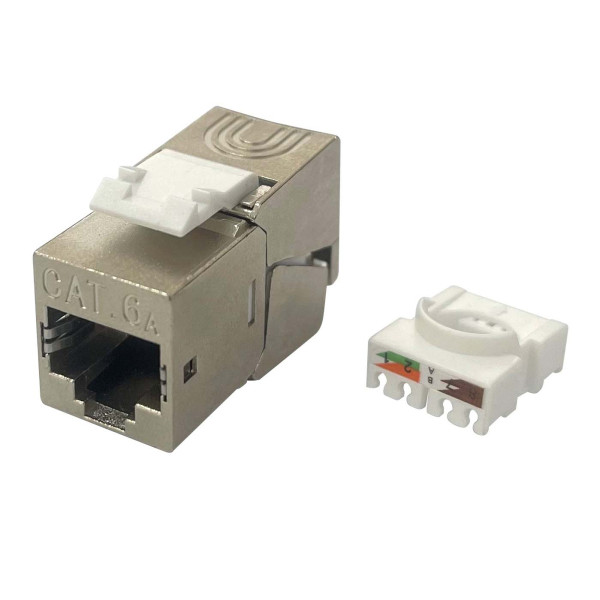 Frutto Keystone RJ45 Cat.6A Slim STP Tool Free 14.06mm