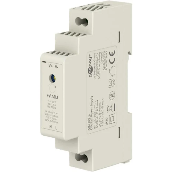 [IPW-ADP-12V-15W] Alimentatore su Guida DIN 12V 1,25A 15W
