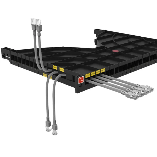 [I-CASE_TRAY-ORG600] Mensola Gestione Cavi su Rack 19'' 24 Porte P.600 mm