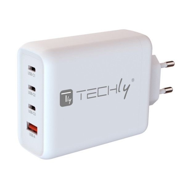 [IPW-PD140W-WH] Caricatore Alimentatore GaN 3 porte USB-C™ e 1 USB-A da Muro 140W