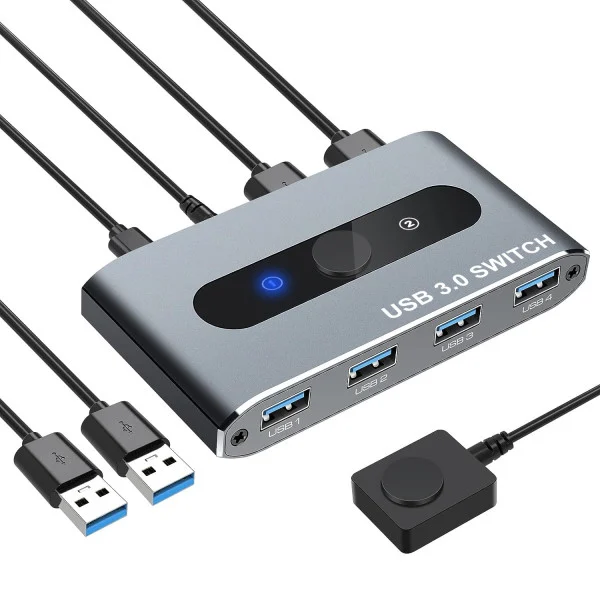 [IUSB-SW3024] Switch USB 3.0 per 2 PC in 4 out