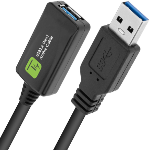 [ICUR3050G] Cavo Prolunga Attivo USB3.2 SuperSpeed+ Estensore di Segnale 5m Nero